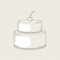 simple cake illustration