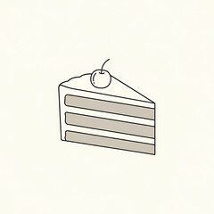 simple cake illustration
