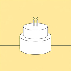 simple cake illustration