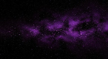 Stunning Purple Nebula in Deep Space with Twinkling Stars.