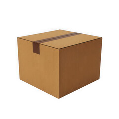 Cardboard box isolated on transparent background