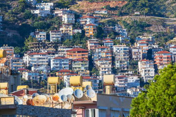 Mountainside houses in Turkey