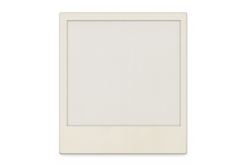 Instant movie frame blank for copy space, retro photography memory with transparent background