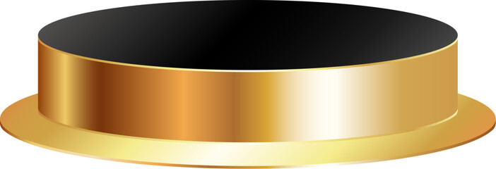 Round gold award podium and stand design