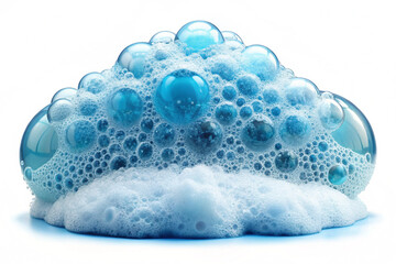 Shampoo foam texture with soap bubbles and clipping path