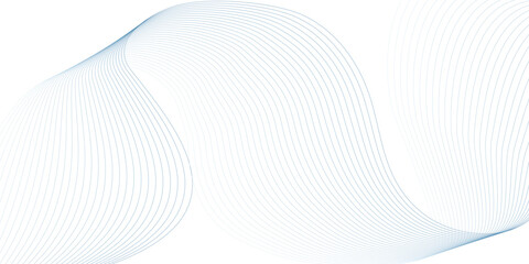 Fototapeta premium Abstract blue smooth wave on a white background. Dynamic sound wave. Design element. Vector illustration. 