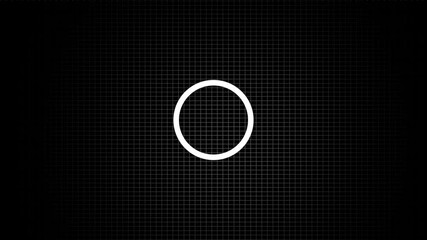 loading icon animation, in which a circle rotates on a black background