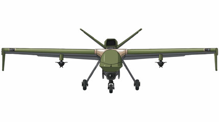 Fototapeta premium Military reconnaissance drone for defense presentations and army graphics