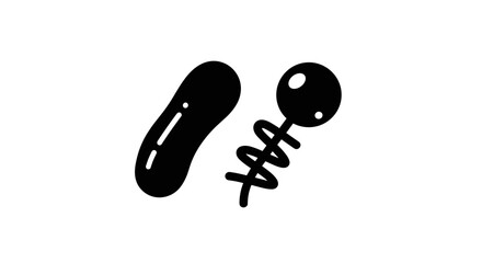 Microscopic Bacteria and Virus Illustration.