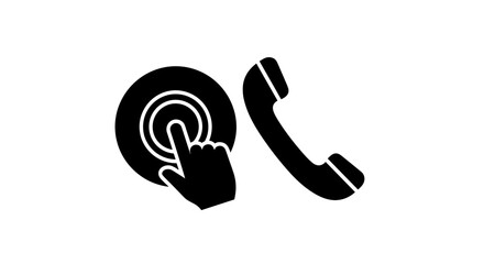 Simple black icons for click to call functionality.