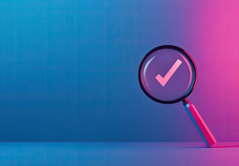 Photo of a magnifying glass and three houses on an orange background,