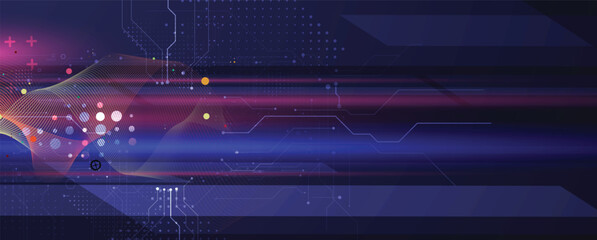Abstract high particles technology and science circuit background