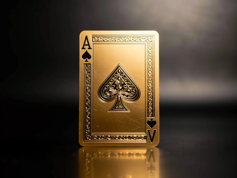 金のスペードのエースのカード