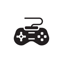 Wired Console game Controller silhouette vector