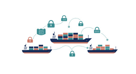 Driving Digital Transformation: Clean Vector Graphic for Modern UI/UX and Corporate Infographics