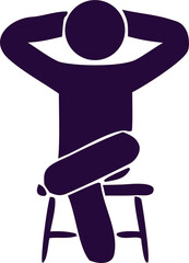 man stick silhouette vector design for business presentations, web templates, and posters.