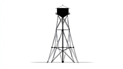Silhouette water tower design