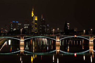 Frankfurt night skyline