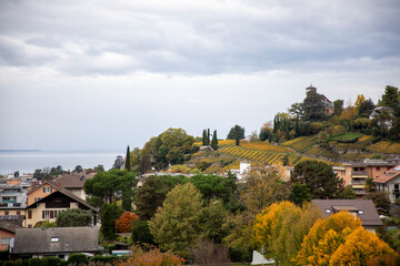 Autumn walk in Clarens, Switzerland