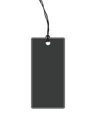 Illustration of blank black price tag