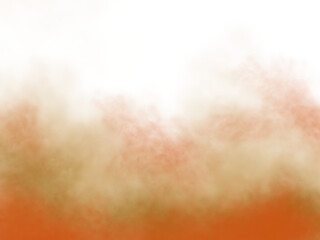 sandstorm, sand dust cloud flying small particles isolated on transparent background  
