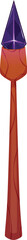 Magic wand wooden stick with crystal, vector cartoon wizard rod, witchcraft scepter with glowing gem, game fantasy torch