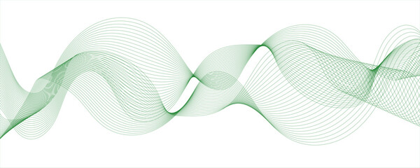Abstract wave design with a series of flowing, overlapping sinusoidal curves in a gradient.Spaced and curve in white background, with forming symmetrical sine wave shapes and depth and....