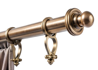 Curtain rod isolated on white background