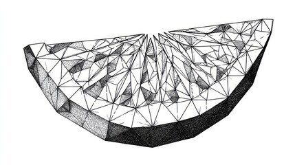 Geometric lime slice illustration