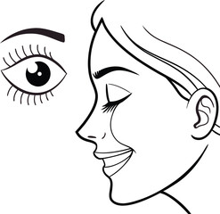 Minimalist dot and curved line abstract design