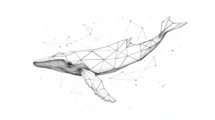 Abstract whale illustration