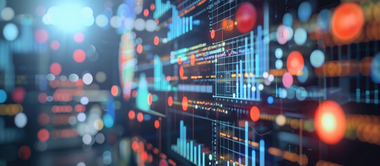 Data Visualization: A vibrant display of data streams to communicate complex information. Illuminating digital innovation.