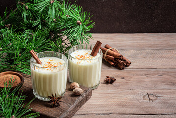 Eggnog Christmas cocktail drink