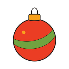 Obraz premium Christmas ornament ball vector art