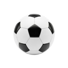 Fototapeta premium Classic black and white hexagonal panel soccer ball spherical design isolated on transparent background