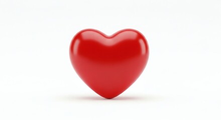 Fototapeta premium Red Heart, Love Symbol Valentine's Day, Romance, Health, isolated on white background