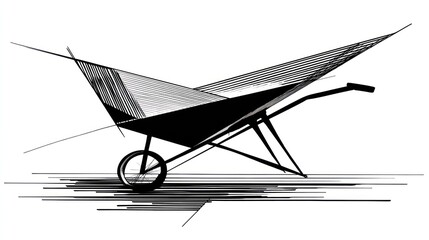 Abstract wheelbarrow design