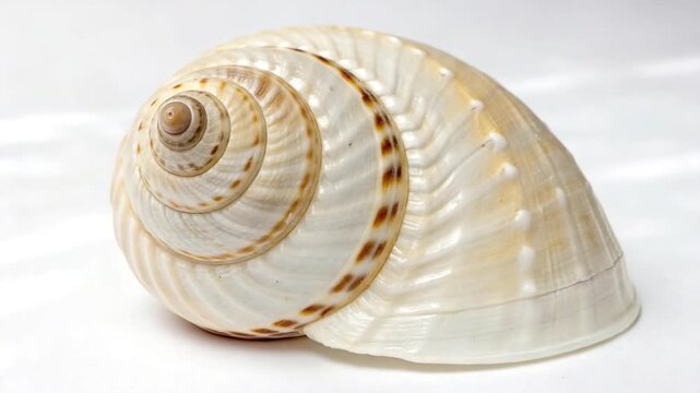 sea shell close up orbit video	
