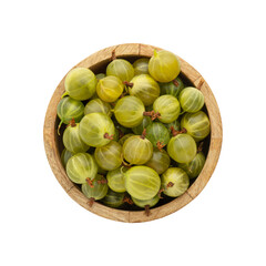 gooseberries on a white isolated background
