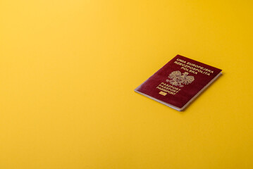 Poland passport for travelling, flying and doing business. Polish document, id