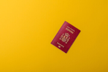 Spain passport for travelling, flying and doing business. Spanish document, id