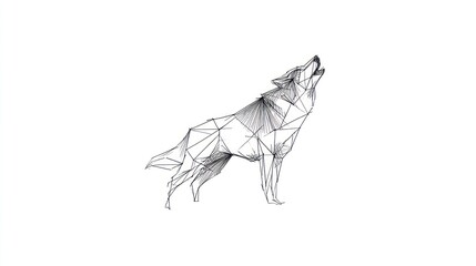 Geometric wolf silhouette
