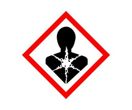 Health hazard warning sign symbol icon illustration on transparent background. 
