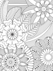 PrintFlowers Coloring Pages For Adules