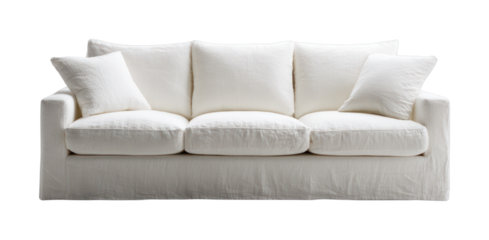PNG Elegant white sofa design