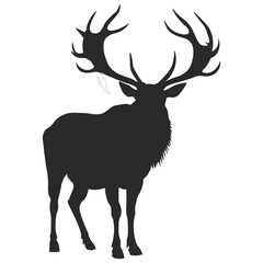 Obraz premium Deer Silhouette Flat Design 