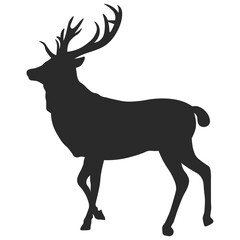 Deer Silhouette Flat Design 