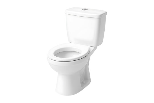 3D Modern Toilet Bowl Isolated on a Transparent Background