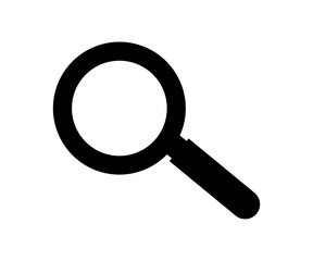 Magnifying glass loupe symbol illustration on transparent background. 

