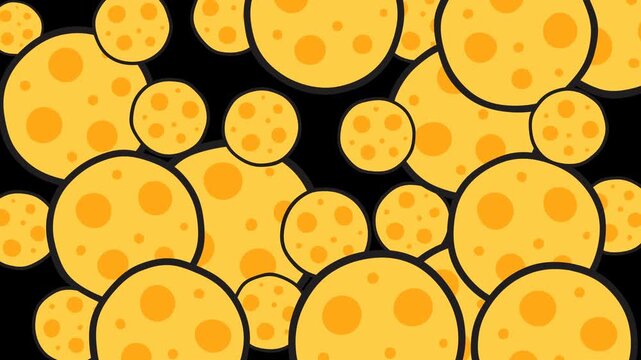 Moon patern on an black background suitable for abstract design projects, graphic patterns, and backgrounds.